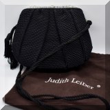 H74. Black evening handbag by Judith Lieber. - $165 